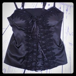 SOLD Corset style top w/ adjustable straps